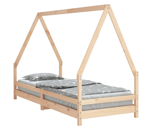 Estructura de cama para niños madera maciza de pino 80x200 cm