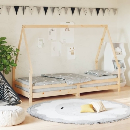 Estructura de cama para niños madera maciza de pino 80x200 cm