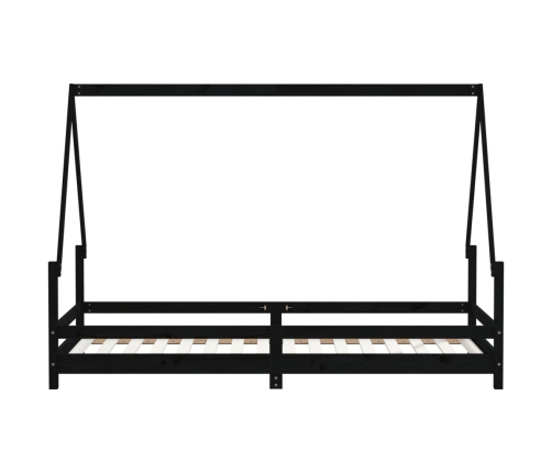 Estructura de cama para niños madera de pino negro 80x200 cm