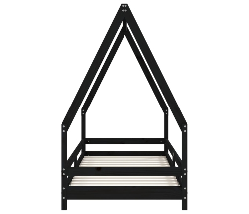 Estructura de cama para niños madera de pino negro 90x200 cm