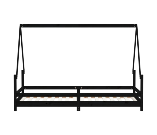 Estructura de cama para niños madera de pino negro 90x200 cm