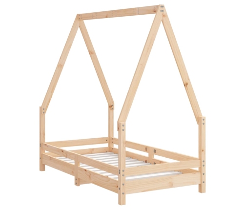 Estructura de cama para niños madera maciza de pino 70x140 cm