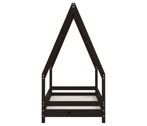 Estructura de cama para niños madera de pino negro 70x140 cm