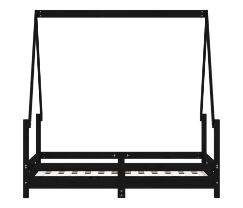 Estructura de cama para niños madera de pino negro 70x140 cm