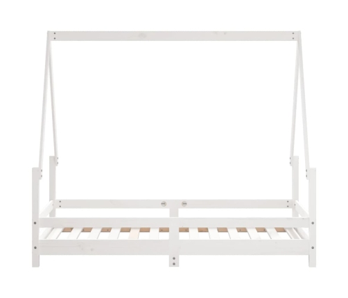 Estructura de cama para niños madera de pino blanco 80x160 cm