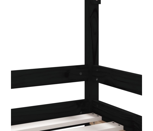 Estructura de cama para niños madera de pino negro 80x160 cm