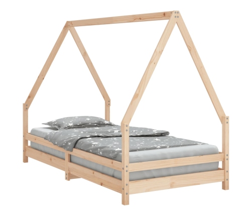 Estructura de cama infantil madera maciza de pino 90x190 cm