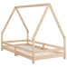 Estructura de cama infantil madera maciza de pino 90x190 cm