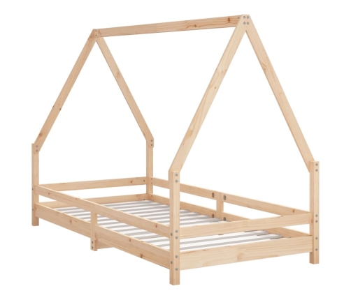 Estructura de cama infantil madera maciza de pino 90x190 cm