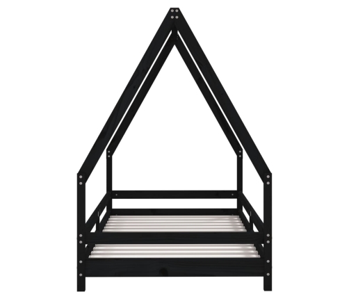 Estructura de cama para niños madera de pino negro 90x190 cm