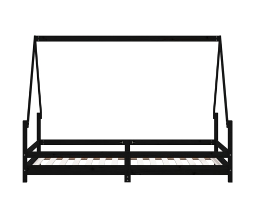 Estructura de cama para niños madera de pino negro 90x190 cm