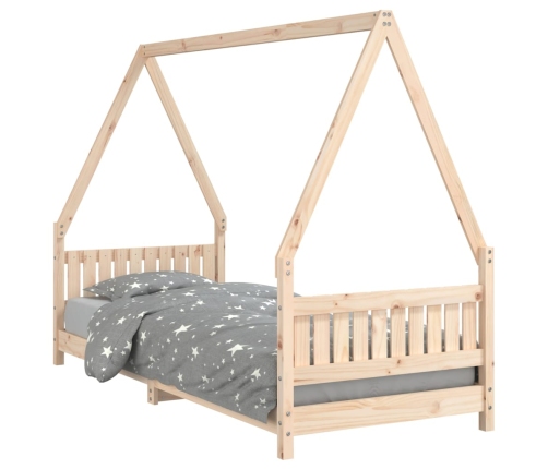 Estructura de cama para niños madera maciza de pino 80x200 cm