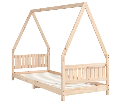 Estructura de cama para niños madera maciza de pino 80x200 cm