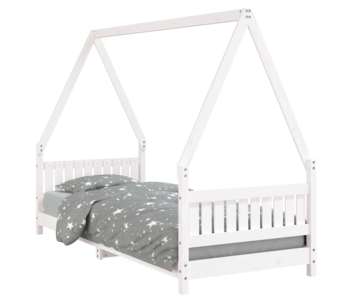 Estructura de cama para niños madera de pino blanco 80x200 cm