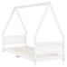 Estructura de cama para niños madera de pino blanco 80x200 cm