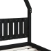 Estructura de cama para niños madera de pino negro 80x200 cm