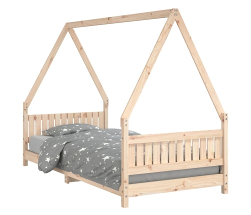 Estructura de cama para niños madera maciza de pino 90x200 cm