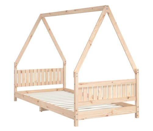 Estructura de cama para niños madera maciza de pino 90x200 cm