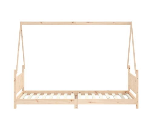 Estructura de cama para niños madera maciza de pino 90x200 cm