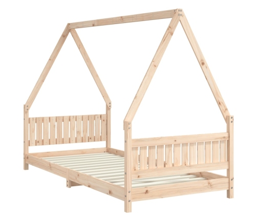 Estructura de cama para niños madera maciza de pino 90x200 cm