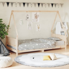 Estructura de cama para niños madera maciza de pino 90x200 cm