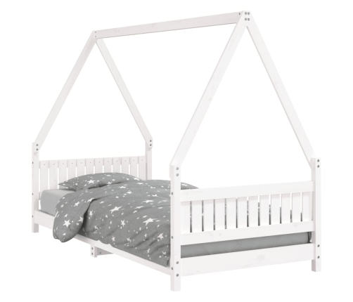 Estructura de cama para niños madera de pino blanco 90x200 cm