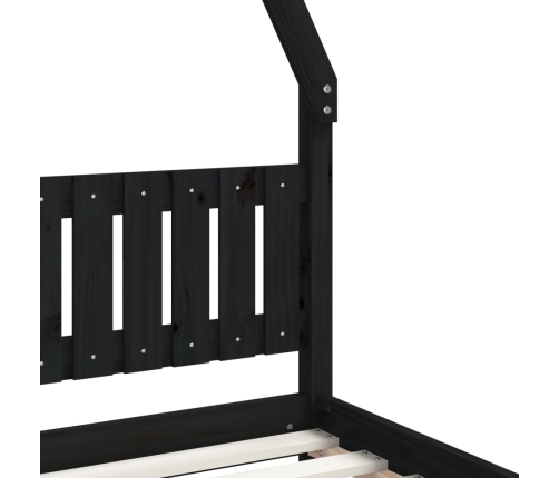 Estructura de cama para niños madera de pino negro 90x200 cm