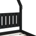 Estructura de cama para niños madera de pino negro 90x200 cm