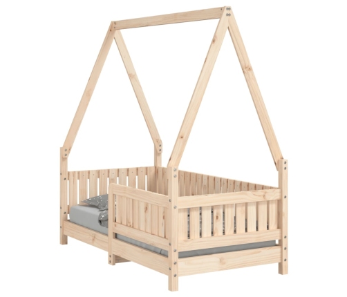 Estructura de cama para niños madera maciza de pino 70x140 cm