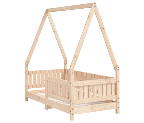 Estructura de cama para niños madera maciza de pino 70x140 cm