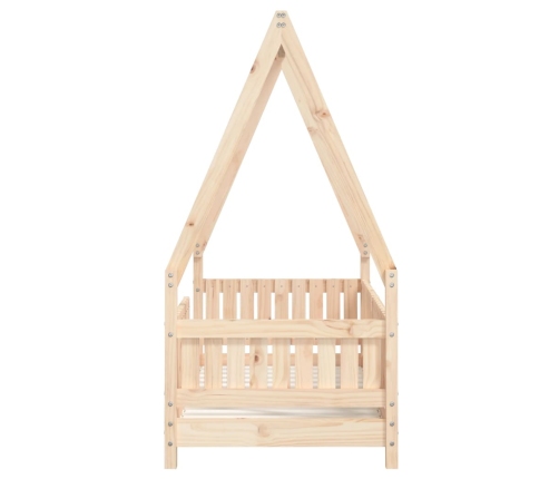 Estructura de cama para niños madera maciza de pino 70x140 cm