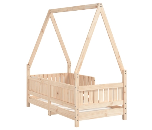 Estructura de cama para niños madera maciza de pino 70x140 cm