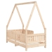 Estructura de cama para niños madera maciza de pino 70x140 cm