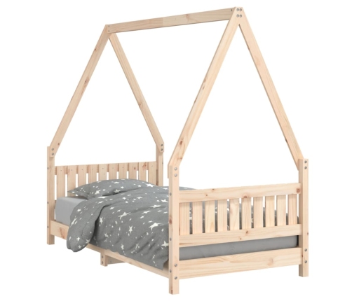 Estructura de cama para niños madera maciza de pino 80x160 cm