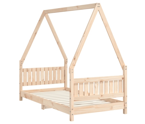 Estructura de cama para niños madera maciza de pino 80x160 cm