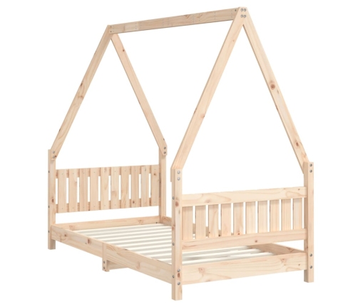 Estructura de cama para niños madera maciza de pino 80x160 cm