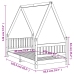 Estructura de cama para niños madera maciza de pino 80x160 cm