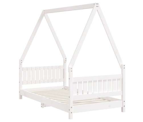 Estructura de cama para niños madera de pino blanco 80x160 cm