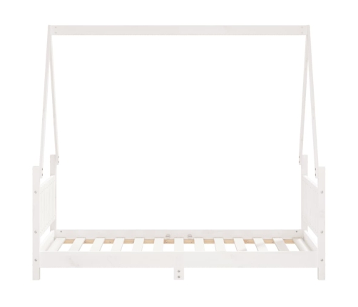 Estructura de cama para niños madera de pino blanco 80x160 cm