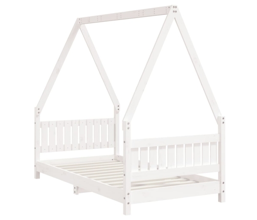 Estructura de cama para niños madera de pino blanco 80x160 cm