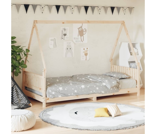 Estructura de cama infantil madera maciza de pino 90x190 cm