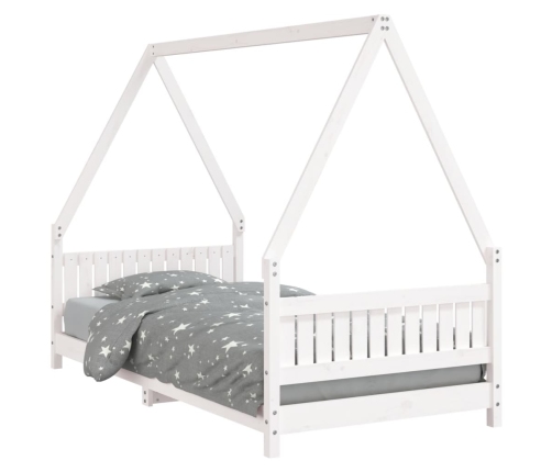 Estructura de cama para niños madera de pino blanco 90x190 cm