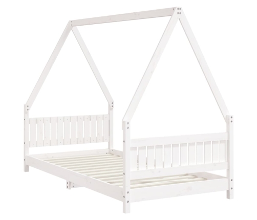 Estructura de cama para niños madera de pino blanco 90x190 cm