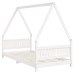 Estructura de cama para niños madera de pino blanco 90x190 cm