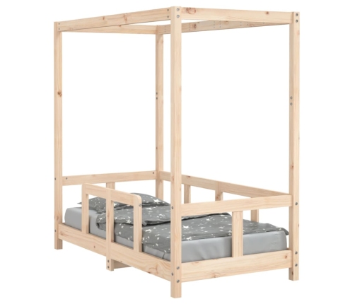 Estructura de cama para niños madera maciza de pino 70x140 cm