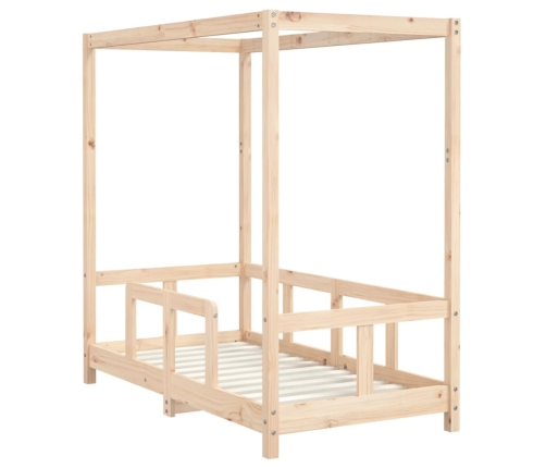 Estructura de cama para niños madera maciza de pino 70x140 cm