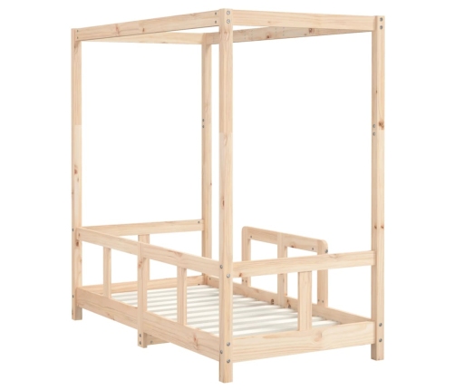 Estructura de cama para niños madera maciza de pino 70x140 cm