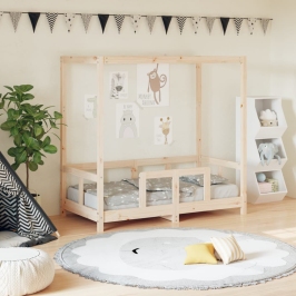 Estructura de cama para niños madera maciza de pino 70x140 cm