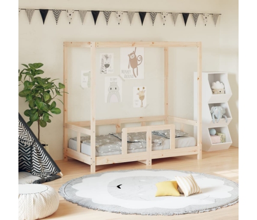 Estructura de cama para niños madera maciza de pino 70x140 cm