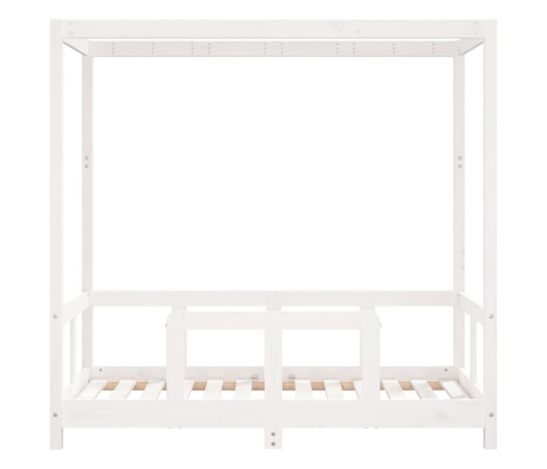 Estructura de cama para niños madera de pino blanco 70x140 cm